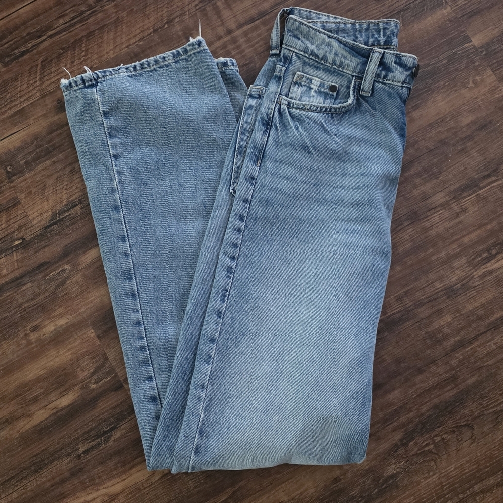 Wide Leg Classic Blue Denim Jeans 0 Ultra High Waist H&M